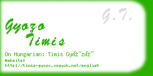 gyozo timis business card